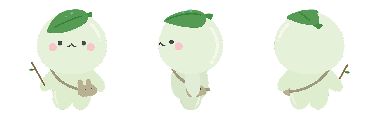 교수학습개발센터 마스코트 오유 정면 뒤 옆