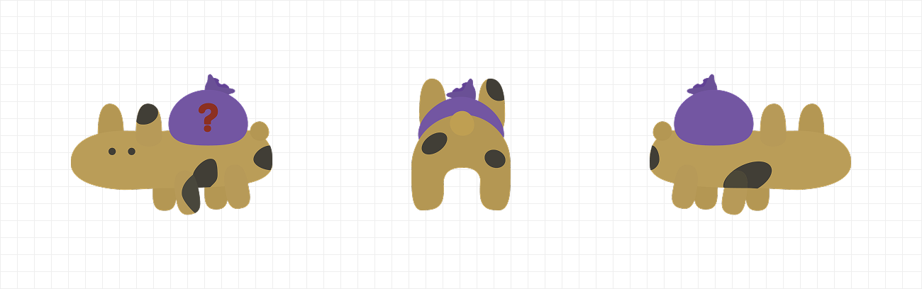 교수학습개발센터 마스코트 개발이 정면 뒤 옆