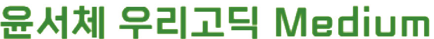윤서체 우리고딕 Medium